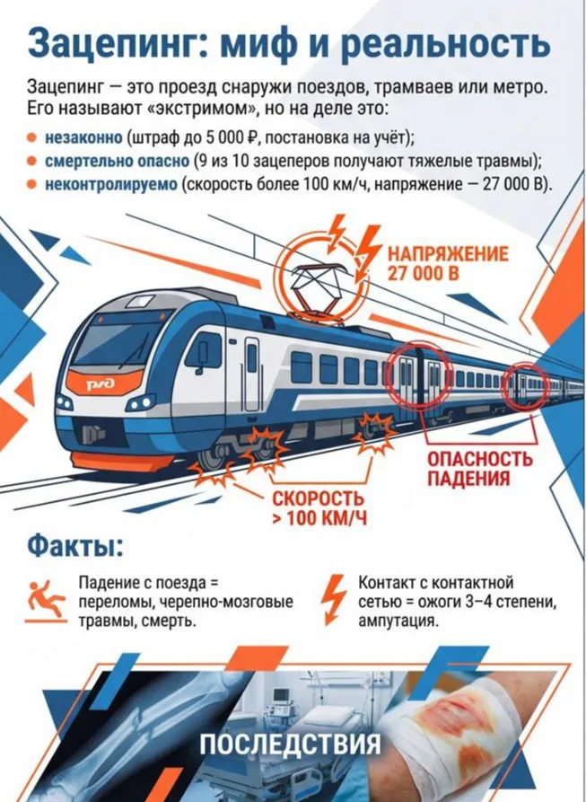 Профилактика зацепинга на объектах транспорта